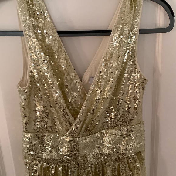 NWOT New Kate Kasin Gold Metallic Formal Gown, Size XS - Picture 7 of 14